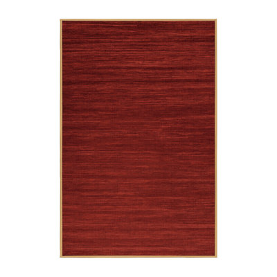 Machine Washable Solid Brown Area Rug