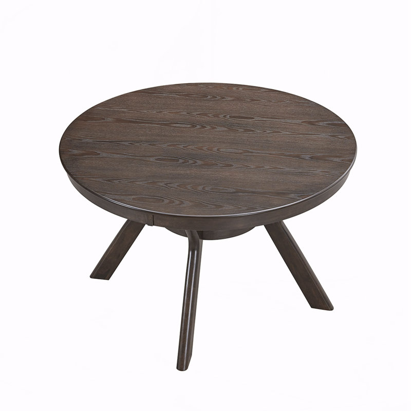 Round Rubber Wood Dining Table, Brown