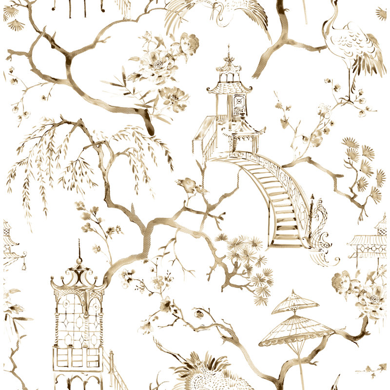 Breene Floral Wallpaper Roll, Brown