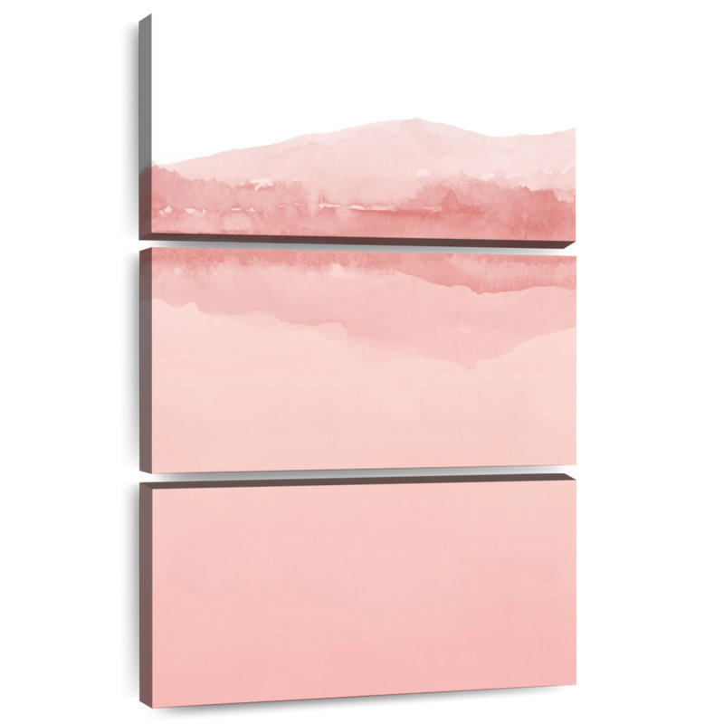Aquarelle Avery II, nuances de rose I, H 74 po x l 48 po