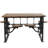 Teak Wood Dining Table with Attached Seats-94225240-94225241-94225242