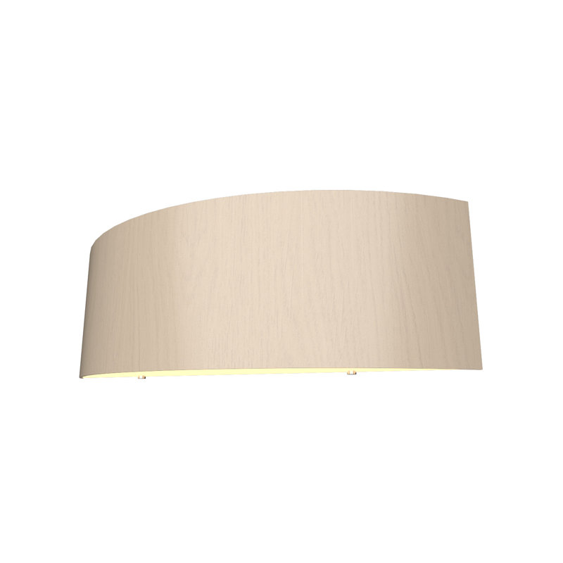 Manufactured Wood Flush Mounted Sconce, Organic Cappuccino