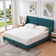 Melaya Wingback Upholstered Platform Bed Frame