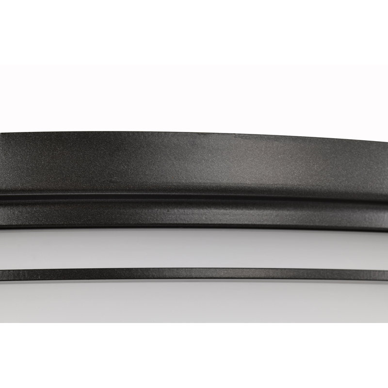 Warren - 15 Inch Flush Mount - Gun Metal with Satin White Glass