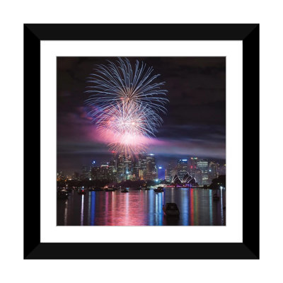 Reproduction de photo sur toile tendue, "new year réveillon" par-dessus la harbor sydney, sydney, new south galles, australia "