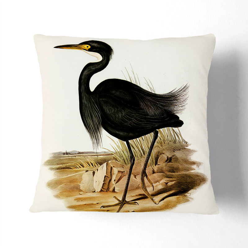Square Throw Cushion, Black, 40cm H x 40cm W x 15cm D