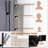 10 Inch All Metal Rainfall Shower Head With Handheld Combo, High Pressure Dual Rain Shower Head Spray, Push Button Switches, Adjustable Extension Arm, Matte Black