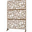Clôture d'intimité en métal l 76 "H48" - Brun pour patio balcon terrasse pelouse jardin météo Ps114 écran extérieur-121599748-121599753
