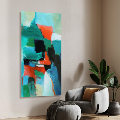 Éclaboussure de couleur - impression sans cadre sur verre