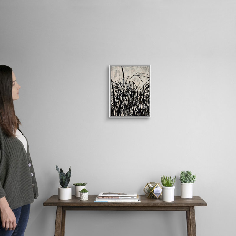 Reproduction d'art sur toile, Cadre flottant blanc, H 16 po x l 13 po x P 1,75 po