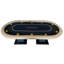 96" 10 Players Poker Table for Casino Texas Holdem Po Premium Black Speed Cloth with Dimmable LED