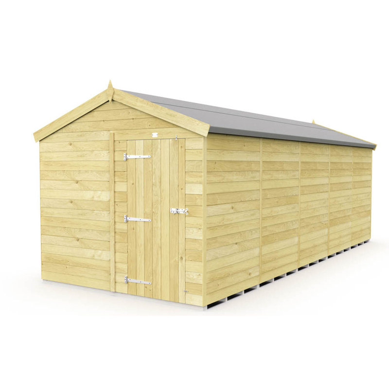 8ft x 20ft Apex Shed - Single Door without Windows