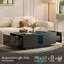 Alpena Rectangular Coffee Table with Storage, 2 Drawers, Open Shelf & LED Lighting-485659794