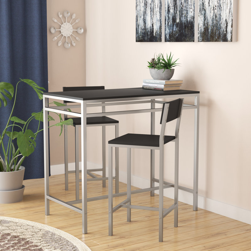2 - Person Solid Wood Top Four Leg Dining Set