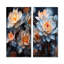 Beautiful Rainy Lotus Dance - lot de 2 décorations murales en métal Lotus-951940303