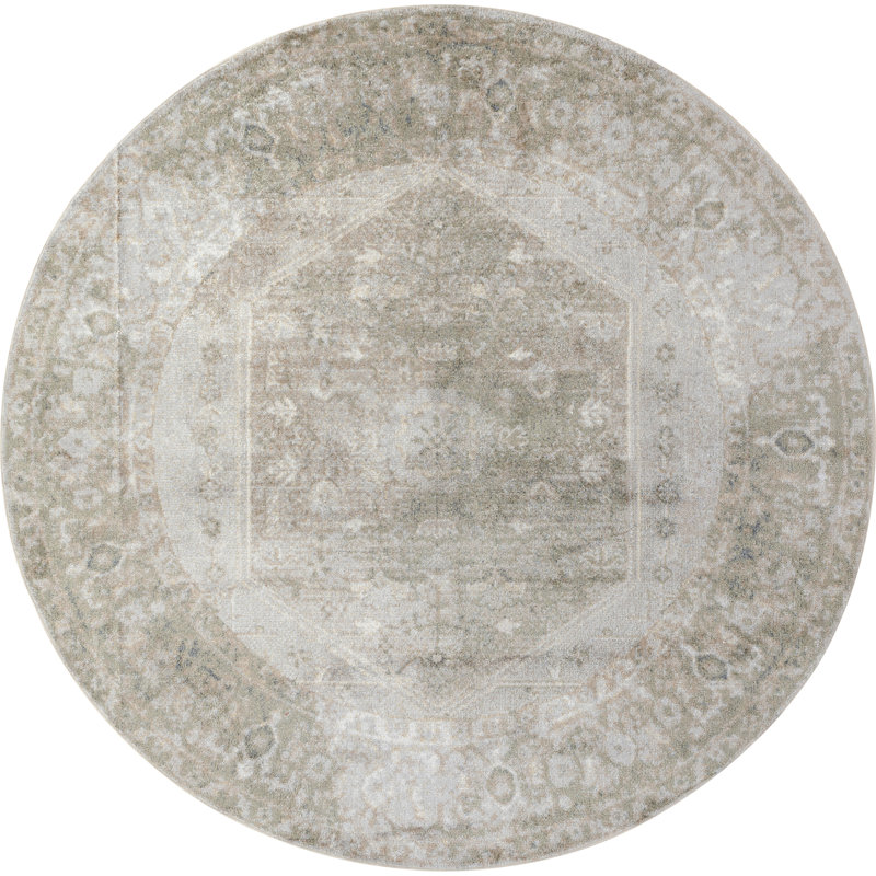Machine Washable Traditionnal Boho Camel Area Rug, Round 201cm
