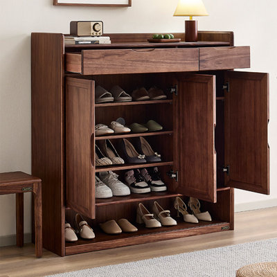 Retro style fashionable storage shoe cabinet