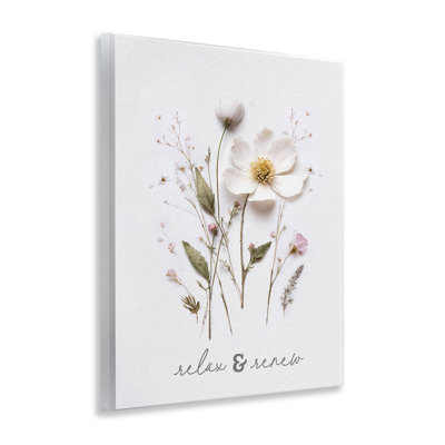 Plaque murale Pressed Flower Relax & Renew, design par Lettré et doublé