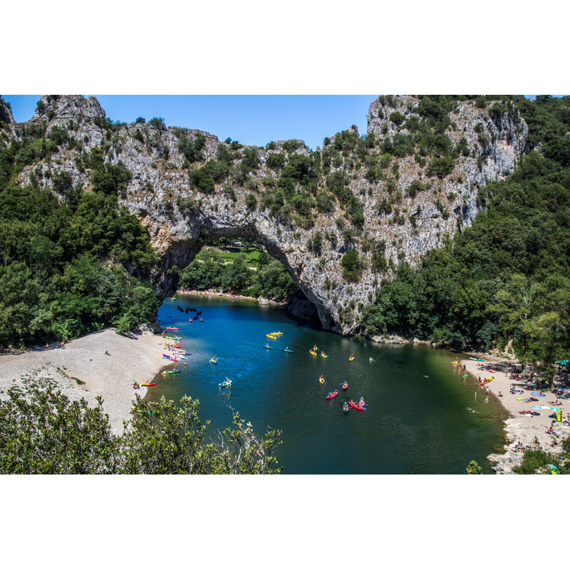 Ardeche Kayak by Pierrick Lemaret - Wrapped Canvas Print, 30cm H x 46cm W x 3.8cm D