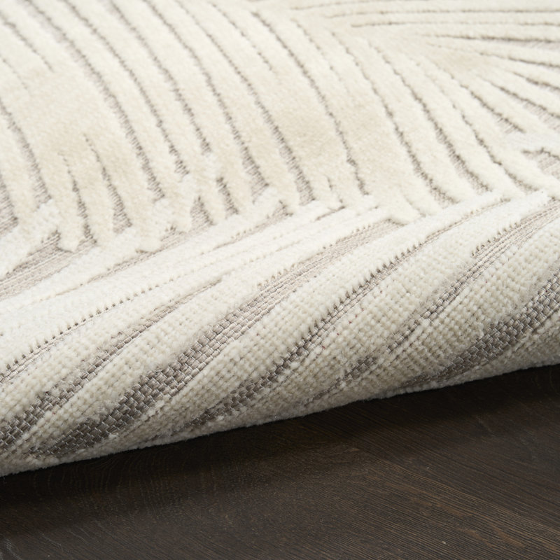 Nourison Suncoast 7'10" x 9'10" Beige Tropical Rug, Rectangle 7'10" x 9'10", Beige