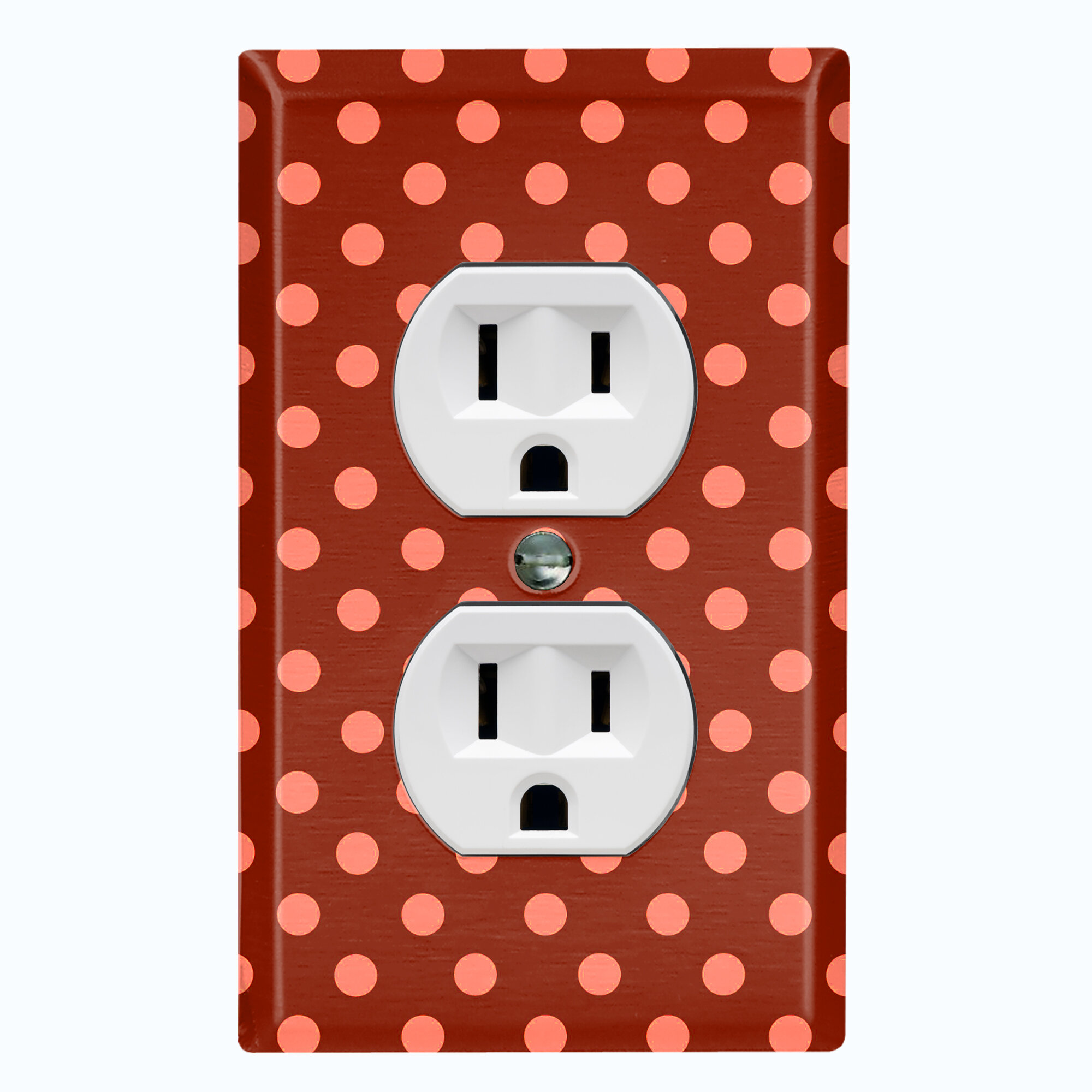 Worldacc Patterned 1 - Gang Duplex Outlet Standard Wall Plate 