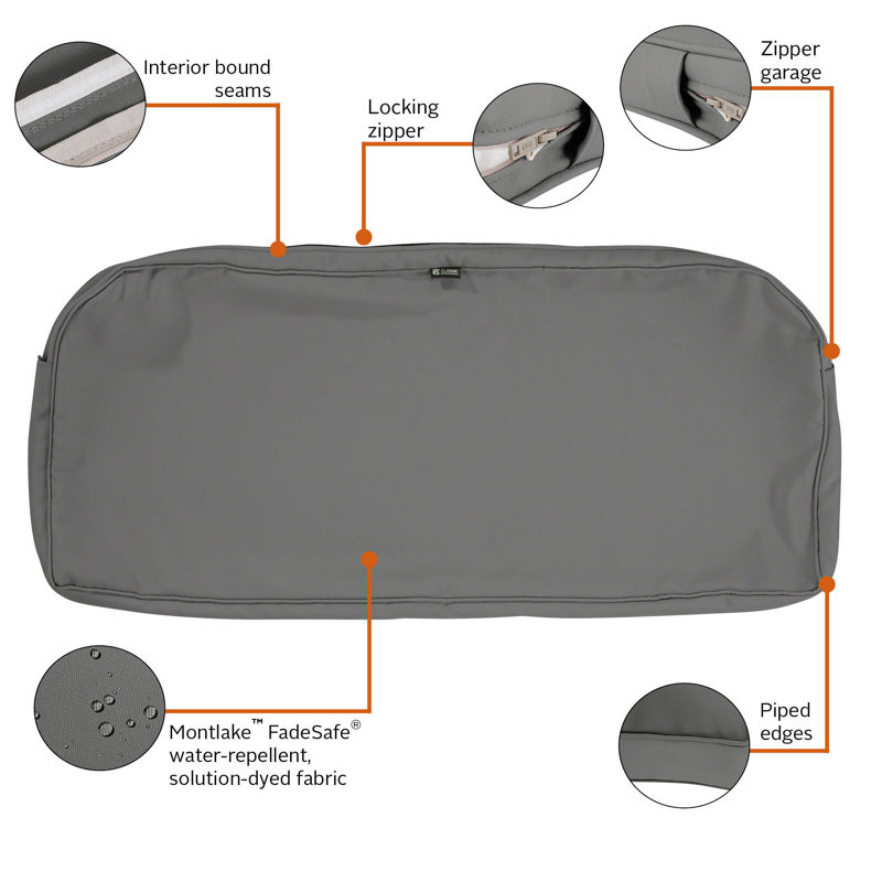 Montlake™ Indoor/Outdoor Pillow Cover, Light Charcol Gray