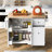 Kitchen Island With Drop Leaf(No Include Stool)-1293447492