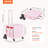 Foldable Cart with Stair Climbing Wheels Collapsible Rolling Crate 65L
