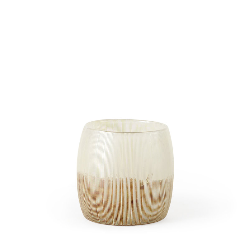 Rolf Glass Table Vase, 6.8" H x 7.3" W x 7.3" D