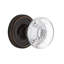 Classic Rosette with Round Clear Crystal Door Knob-42097743-42097740