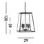 Ascencio 4 - Light Black Lantern Pendant