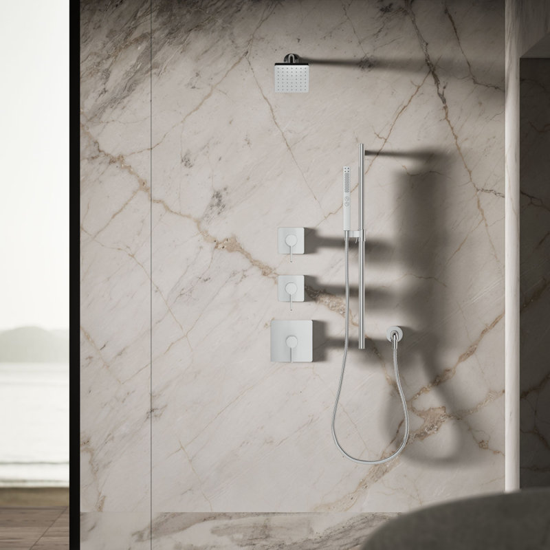 Parallel Single-Function Showerhead, Shower Head with One Spray, 1.75 GPM, Polished Chrome, Round