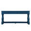 Console en bois de 160 cm de long avec 3 tiroirs et 1 tablette du bas pour l'entrée ou le couloir. Montage facile. Table d'appoint extra-épaisse (bleu marine).-901178288