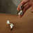 Premium Solid Brass Irregular Curved Drawer Pull, 1.25" Hole Spacing,Titanium Silver
