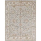 Hand-Knotted High-Quality Light Blue and Cream Area Rug