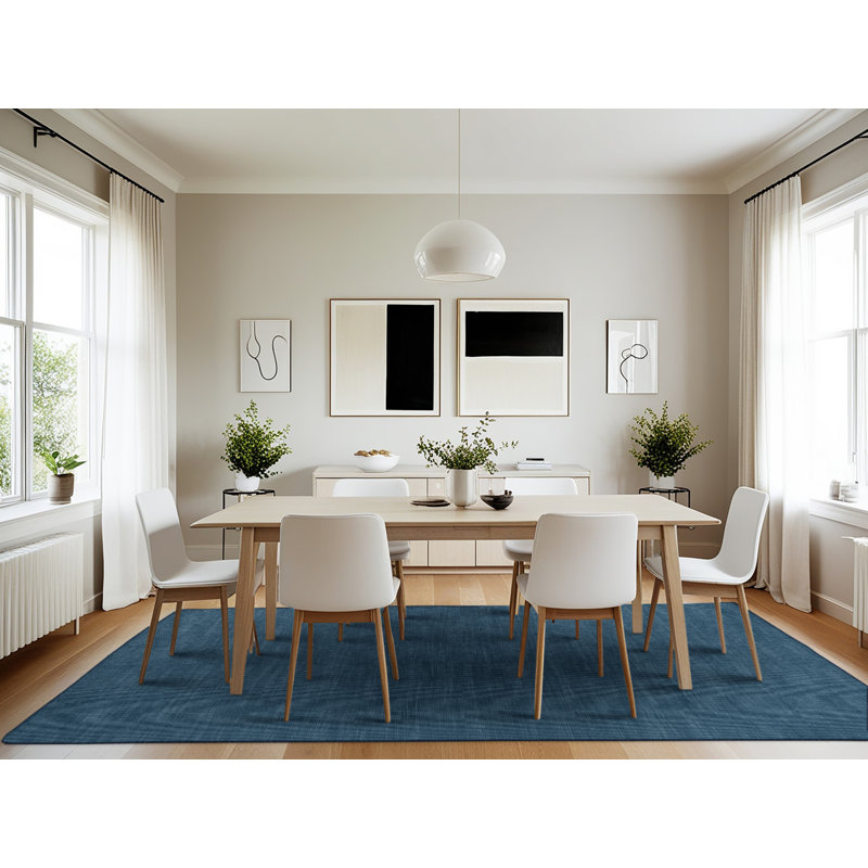 Machine Washable Solid Gray Area Rug, Rectangle 7' x 10'