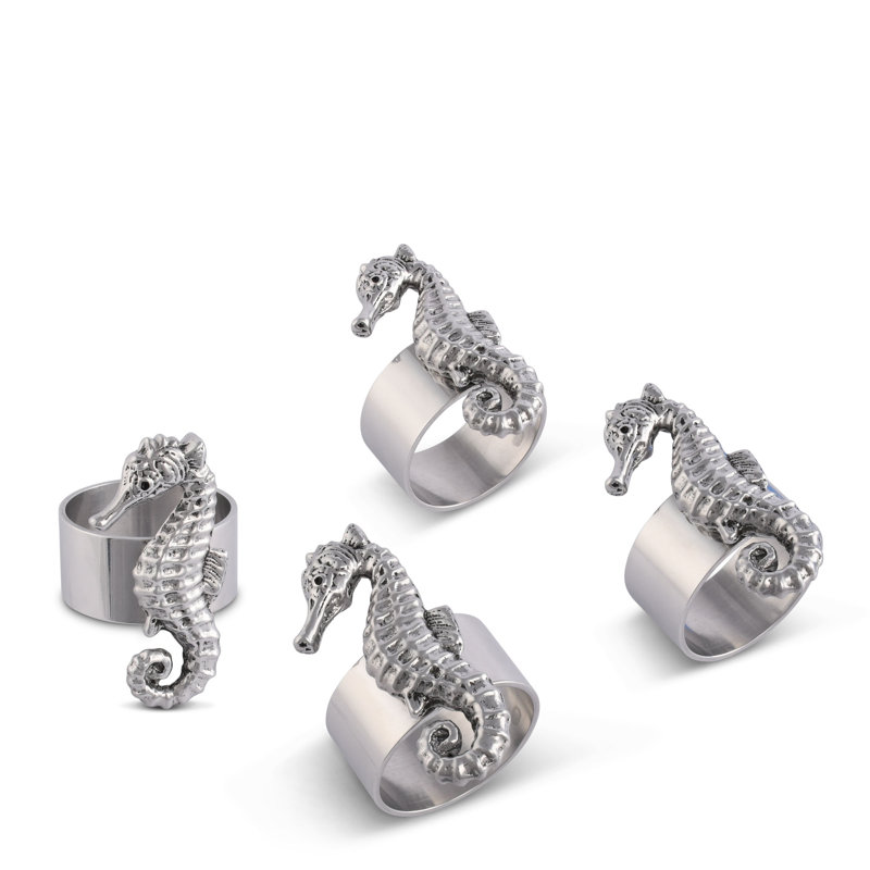 Sea Horse Metal Napkin Ring
