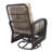 3 Pieces Outdoor Wicker Rocker Swivel Patio Dan with Glass Top Side Table, Durable and Elegant-493203164-493203166