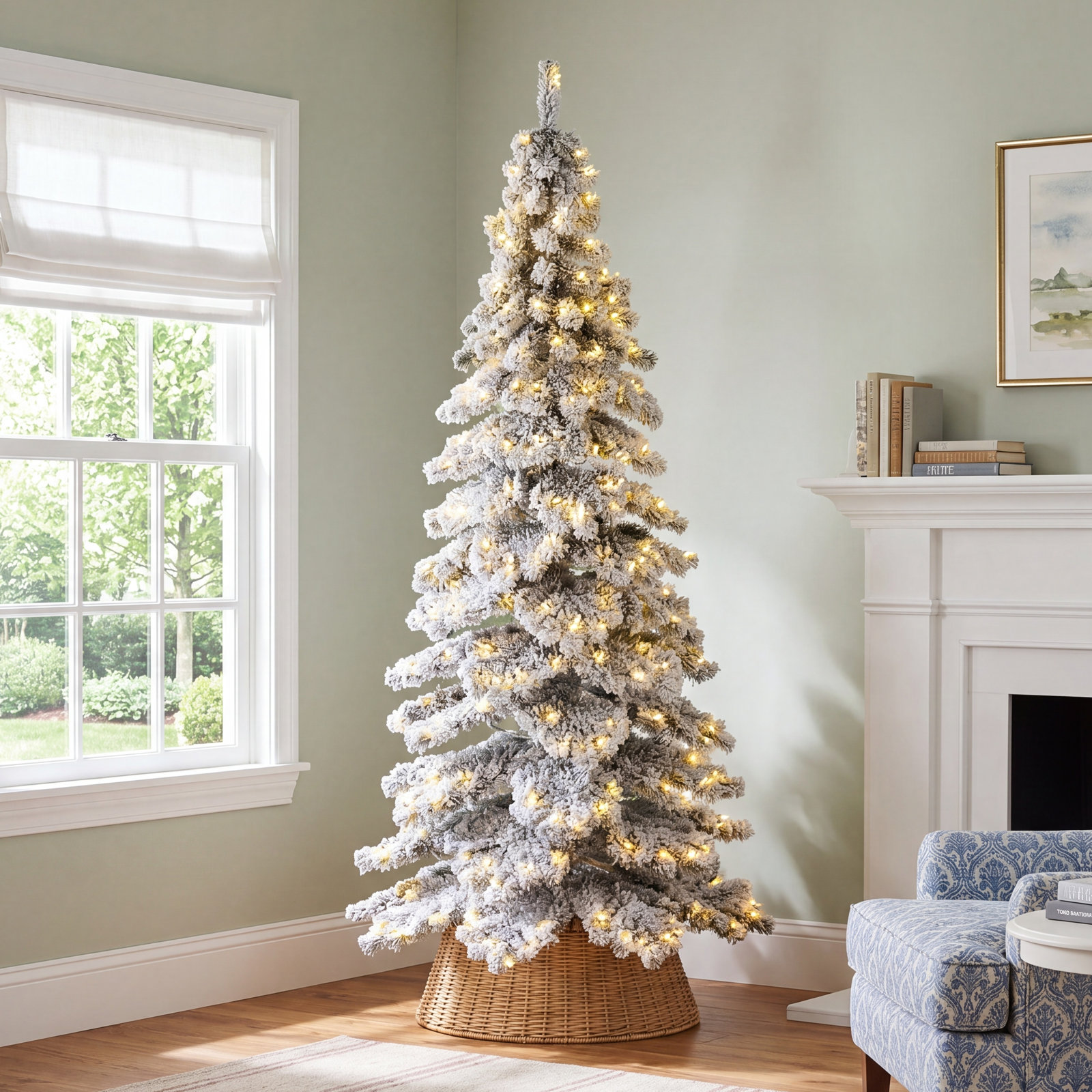 Hersi Pre-Lit Spruce Christmas Tree, 7.5'