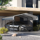 10 Ft. W x 15 Ft. D Heavy Duty Carport With Galvanized Steel Roof And Additional Support