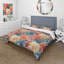 Multicolor Floral Geometric Harmony - Ensemble de housse de couette floral-720557864
