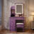 Moriah 55.1'' H Makeup Vanity Set with Stool and Mirror-2010874188