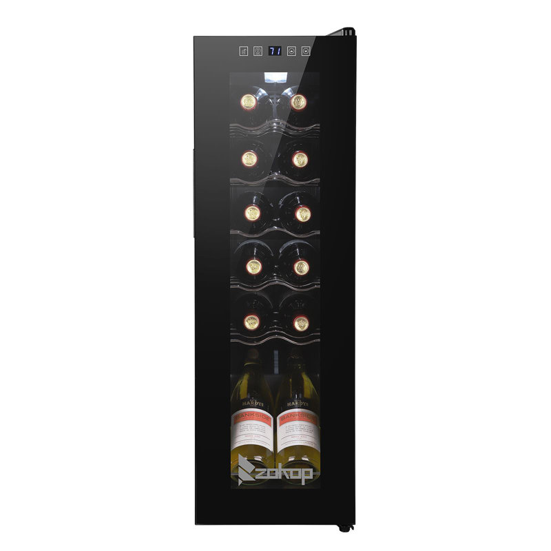 Winado Single Zone 9.92'' Freestanding 12 Bottle Wine Refrigerator