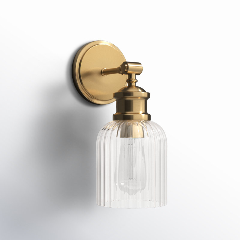 Ria 1 - Light Dimmable Armed Sconce in Brass, Brass