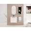 Meuble-lavabo mural 24 po avec lavabo en céramique, armoire latérale et portes à fermeture douce, armoire combinée (ensemble KD)