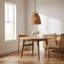 Norman 1 Light Dining Room Pendant With Ash Wicker Shade-259607381-259607380
