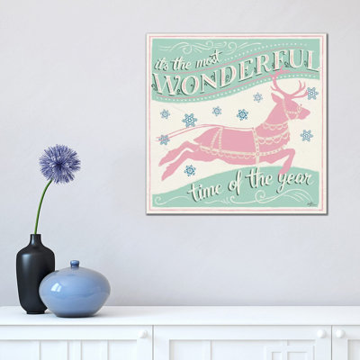 Merry Little Christmas IV Vintage 1 Piece Wrapped Canvas Wall Art