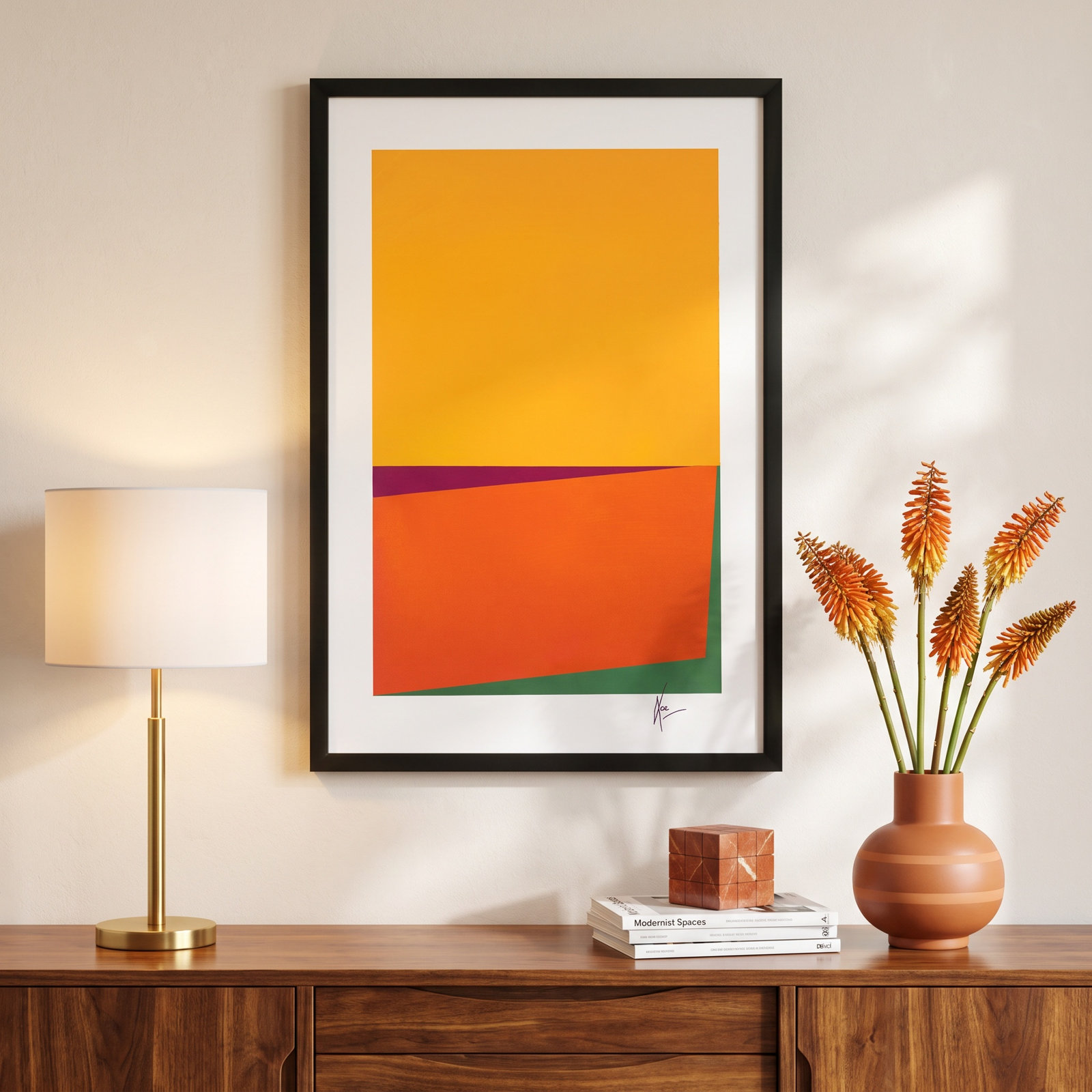 Sahara "Sahara" Print by Lee Lessem, 20" H x 14" W x 1.25" D, Black