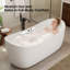 Baignoire tourbillon autoportante en acrylique 71 po x 31 po avec drain et trop-plein en acrylique