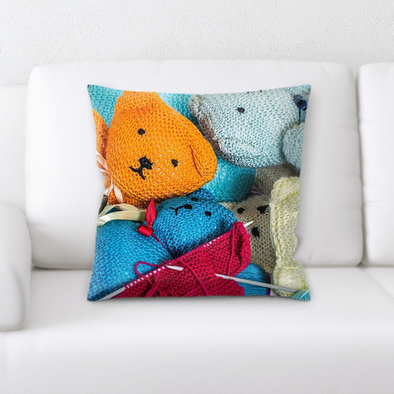 Coussin décoratif en tricot